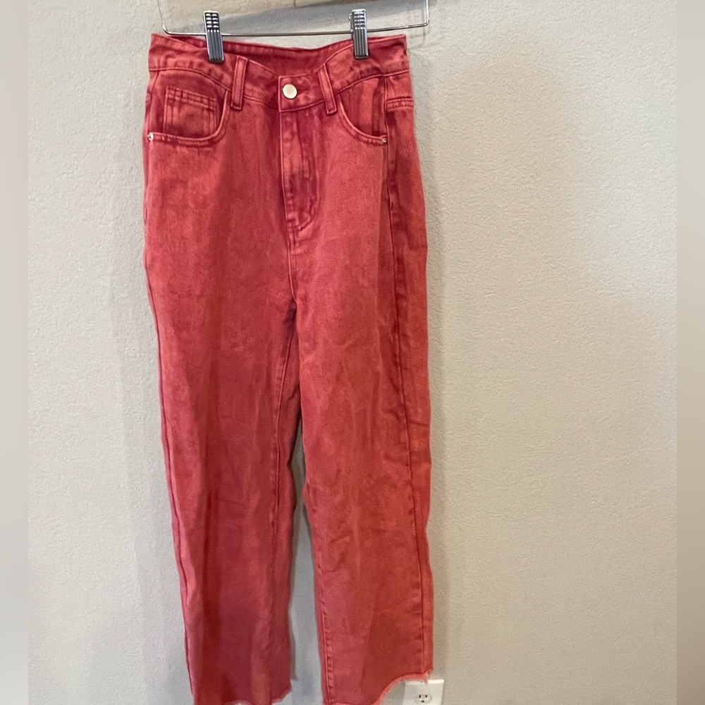 Wide leg pink Jeans